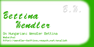 bettina wendler business card